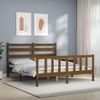 Cama Matrimonial | Cama Para Adultos | Estructura De Cama Matrimonio Con Cabecero Madera Marrón Miel Cfw278426