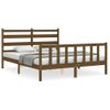 Cama Matrimonial | Cama Para Adultos | Estructura De Cama Matrimonio Con Cabecero Madera Marrón Miel Cfw278426