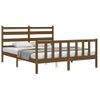 Cama Matrimonial | Cama Para Adultos | Estructura De Cama Matrimonio Con Cabecero Madera Marrón Miel Cfw278426