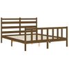 Cama Matrimonial | Cama Para Adultos | Estructura De Cama Matrimonio Con Cabecero Madera Marrón Miel Cfw278426