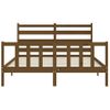 Cama Matrimonial | Cama Para Adultos | Estructura De Cama Matrimonio Con Cabecero Madera Marrón Miel Cfw278426