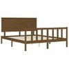 Cama Matrimonial | Cama Para Adultos | Estructura De Cama Matrimonio Con Cabecero Madera Marrón Miel Cfw134150