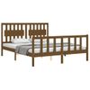 Cama Matrimonial | Cama Para Adultos | Estructura De Cama Matrimonio Con Cabecero Madera Marrón Miel Cfw788772