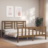 Cama Matrimonial | Cama Para Adultos | Estructura De Cama Matrimonio Con Cabecero Madera Marrón Miel Cfw124526