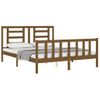 Cama Matrimonial | Cama Para Adultos | Estructura De Cama Matrimonio Con Cabecero Madera Marrón Miel Cfw124526