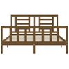 Cama Matrimonial | Cama Para Adultos | Estructura De Cama Matrimonio Con Cabecero Madera Marrón Miel Cfw124526