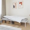 Cama Individual | Cama Para Adultos | Estructura De Cama Metal Blanca 100x190 Cm Cfw327917