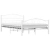 Cama Matrimonial | Cama Para Adultos | Estructura De Cama Metal Blanco 120x200 Cm Cfw742974