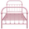 Cama Individual | Cama Para Adultos | Estructura De Cama Metal Rosa 100x200 Cm Cfw244303