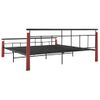 Cama Matrimonial | Cama Para Adultos | Estructura De Cama Metal Y Madera Maciza De Roble 200x200 Cm Cfw768413