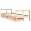 Cama Individual | Cama Infantil | Estructura De Cama Para Niños Con Cajones Madera Pino 80x200 Cm Cfw616006