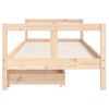 Cama Individual | Cama Infantil | Estructura De Cama Para Niños Con Cajones Madera Pino 80x200 Cm Cfw616006