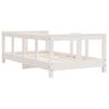 Cama Individual | Cama Infantil | Estructura De Cama Para Niños Madera De Pino Blanco 70x140 Cm Cfw687638