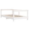 Cama Individual | Cama Infantil | Estructura De Cama Para Niños Madera De Pino Blanco 70x140 Cm Cfw919606