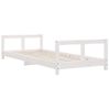 Cama Individual | Cama Infantil | Estructura De Cama Para Niños Madera De Pino Blanco 80x200 Cm Cfw181243