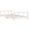 Cama Individual | Cama Infantil | Estructura De Cama Para Niños Madera De Pino Blanco 90x200 Cm Cfw884951