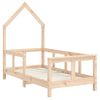 Cama Individual | Cama Infantil | Estructura De Cama Para Niños Madera Maciza De Pino 70x140 Cm Cfw963323