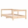 Cama Individual | Cama Infantil | Estructura De Cama Para Niños Madera Maciza De Pino 70x140 Cm Cfw76057