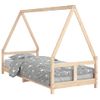 Cama Individual | Cama Infantil | Estructura De Cama Para Niños Madera Maciza De Pino 80x200 Cm Cfw915869