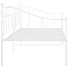 Cama Para Adultos | Estructura De Sofá Cama De Metal Blanco 90x200 Cm Cfw76628