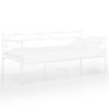 Cama Para Adultos | Estructura De Sofá Cama De Metal Blanco 90x200 Cm Cfw17048