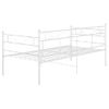 Cama Para Adultos | Estructura De Sofá Cama De Metal Blanco 90x200 Cm Cfw17048