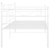 Cama Para Adultos | Estructura De Sofá Cama De Metal Blanco 90x200 Cm Cfw17048