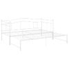 Cama Para Adultos | Estructura De Sofá Cama Extraíble De Metal Blanco 90x200 Cm Cfw19375