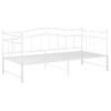 Cama Para Adultos | Estructura De Sofá Cama Extraíble De Metal Blanco 90x200 Cm Cfw19375