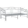 Cama Para Adultos | Estructura De Sofá Cama Extraíble De Metal Gris 90x200 Cm Cfw19592