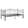 Cama Para Adultos | Estructura De Sofá Cama Extraíble De Metal Negro 90x200 Cm Cfw49661