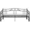 Cama Para Adultos | Estructura De Sofá Cama Extraíble De Metal Negro 90x200 Cm Cfw56524