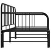 Cama Para Adultos | Estructura De Sofá Cama Extraíble Metal Negro 90x200 Cm Cfw21892