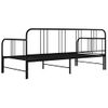 Cama Para Adultos | Estructura De Sofá Cama Extraíble Metal Negro 90x200 Cm Cfw21892