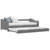 Cama Para Adultos | Estructura De Sofá Cama Madera De Pino Gris 90x200 Cm Cfw880500