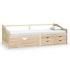 Sofá Cama | Cama Para Adultos 3 Plazas Con Cajones Madera Maciza Pino 90x200 Cm Cfw92877