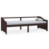 Sofá Cama | Cama Para Adultos 3 Plazas Madera Maciza Pino Marrón Oscuro 90x200 Cm Cfw55745