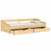 Sofá Cama | Cama Para Adultos Con 2 Cajones Madera Maciza Pino Irun 90x200cm Cfw714719