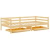 Sofá Cama | Cama Para Adultos Con Cajones Madera De Pino Maciza 90x200 Cm Cfw95025