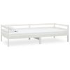 Sofá Cama | Cama Para Adultos Con Colchón Madera De Pino Maciza Blanco 90x200 Cm Cfw77808