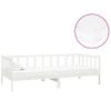 Sofá Cama | Cama Para Adultos Con Colchón Madera De Pino Maciza Blanco 90x200 Cm Cfw98465