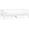 Sofá Cama | Cama Para Adultos Con Colchón Madera De Pino Maciza Blanco 90x200 Cm Cfw98465