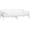 Sofá Cama | Cama Para Adultos Con Colchón Madera De Pino Maciza Blanco 90x200 Cm Cfw23558