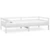 Sofá Cama | Cama Para Adultos Con Colchón Madera De Pino Maciza Blanco 90x200 Cm Cfw88625