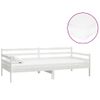 Sofá Cama | Cama Para Adultos Con Colchón Madera De Pino Maciza Blanco 90x200 Cm Cfw43647