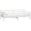 Sofá Cama | Cama Para Adultos Con Colchón Madera De Pino Maciza Blanco 90x200 Cm Cfw43647