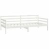 Sofá Cama | Cama Para Adultos Con Colchón Madera De Pino Maciza Blanco 90x200 Cm Cfw43647