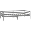 Sofá Cama | Cama Para Adultos Con Colchón Madera De Pino Maciza Gris 90x200 Cm Cfw51744