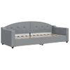 Sofá Cama | Cama Para Adultos Con Colchón Tela Gris Claro 80x200 Cm Cfw174596