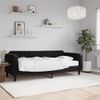 Sofá Cama | Cama Para Adultos Con Colchón Terciopelo Negro 90x200 Cm Cfw694402